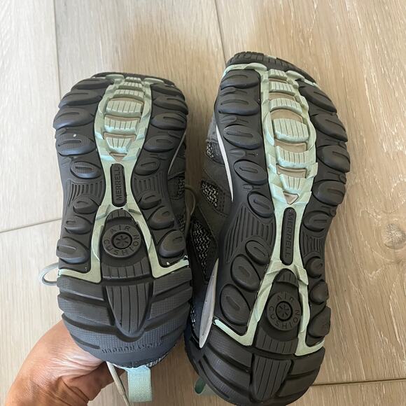 Merrell ‘Alverstone’ Women's 7 Sneaker Hiker Gray Blue Waterproof Boot Outdoor - Picture 6 of 10